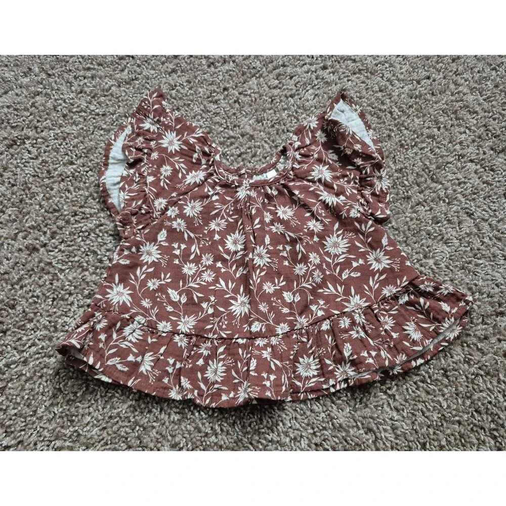Rylee & cru floral shirt size 0m-3m